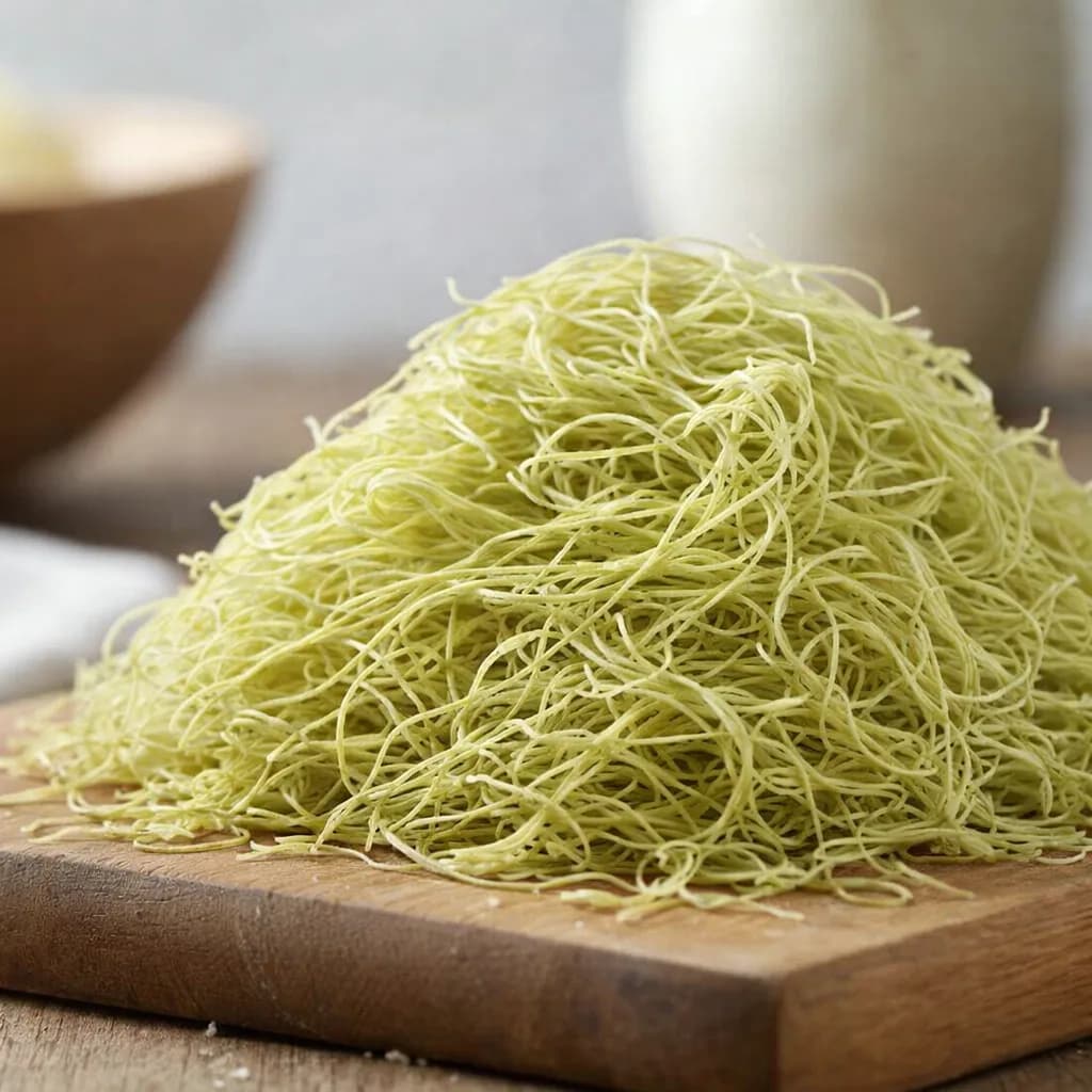 Raw Tel Kadayif with Green Tea